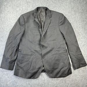 The Black Tux Jacket Mens Gray Tollegno 1900 Wool Suit Blazer Italian CT003G 46S